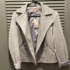 Philosophy Gray Faux Leather Moto Jacket - Size M - Never Worn, with tags!